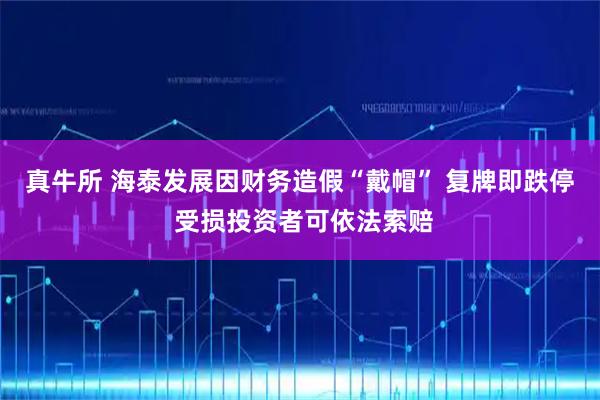 真牛所 海泰发展因财务造假“戴帽” 复牌即跌停 受损投资者可依法索赔